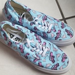Vans women's shoes size 8 dolphins and cars